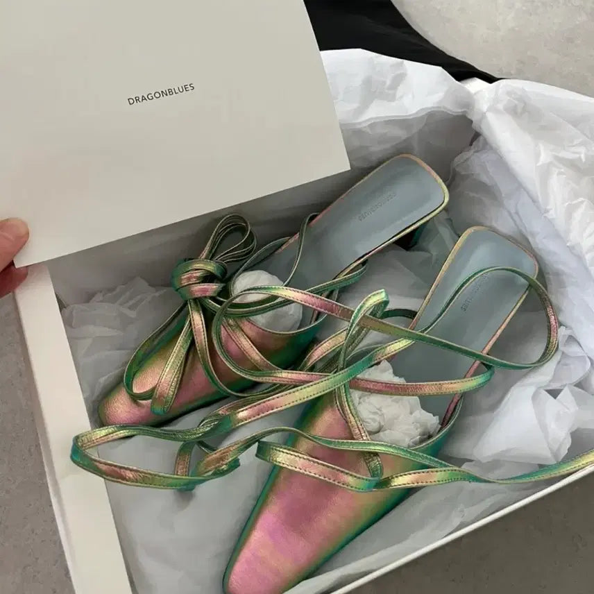 [BUNJANG] Dragon Blues Iridescent Mule Shoes 230 / 드래곤블루스 이리데슨트 뮬 구두 230