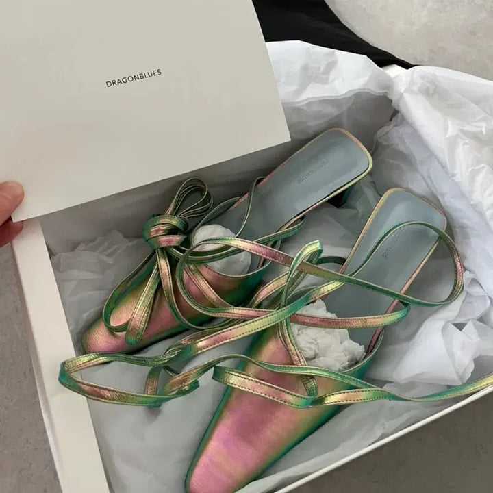 [BUNJANG] Dragon Blues Iridescent Mule Shoes 230 / 드래곤블루스 이리데슨트 뮬 구두 230