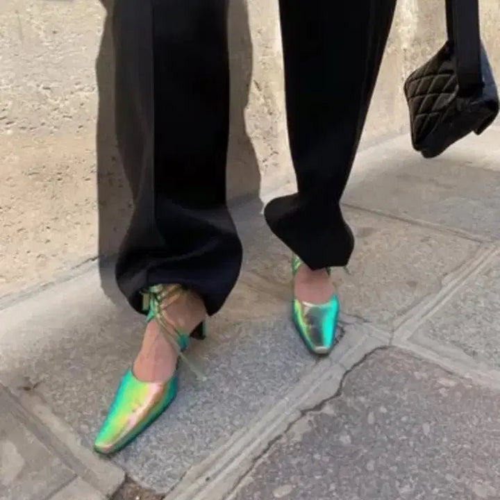 [BUNJANG] Dragon Blues Iridescent Mule Shoes 230 / 드래곤블루스 이리데슨트 뮬 구두 230