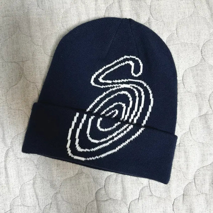 [SOLD OUT] 스투시 스월 S 커프 비니 네이비