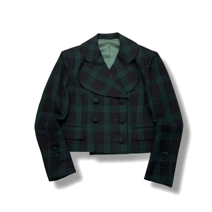 [BUNJANG] Hysteric Glamour Check Double Crop Jacket / hysteric glamour 히스테릭글래머 체크 더블 크롭자켓