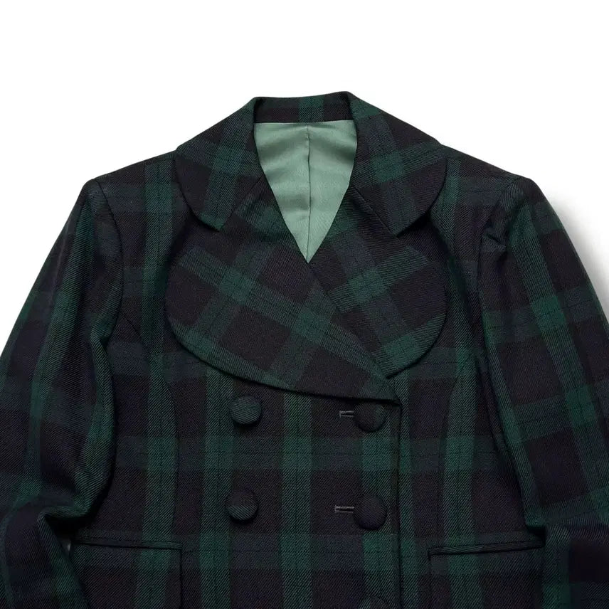 [BUNJANG] Hysteric Glamour Check Double Crop Jacket / hysteric glamour 히스테릭글래머 체크 더블 크롭자켓