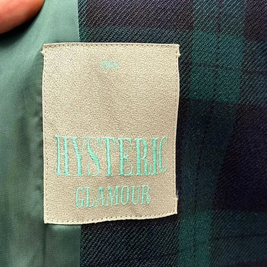 [BUNJANG] Hysteric Glamour Check Double Crop Jacket / hysteric glamour 히스테릭글래머 체크 더블 크롭자켓
