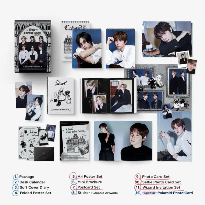 [BUNJANG] RIIZE Wonbin Season's Greetings Photocard / 풀셋 라이즈 2025 시즌그리팅 시그 포카O 원빈