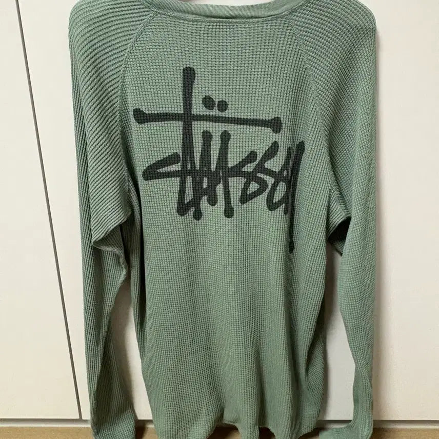[BUNJANG] Stussy Basic Thermal Sage Long Sleeve (L) / 스투시 베이직 써멀 세이지 (L)