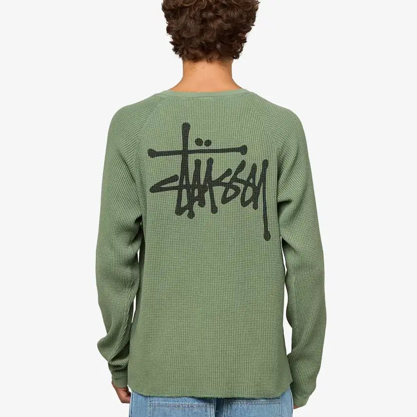 [BUNJANG] Stussy Basic Thermal Sage Long Sleeve (L) / 스투시 베이직 써멀 세이지 (L)