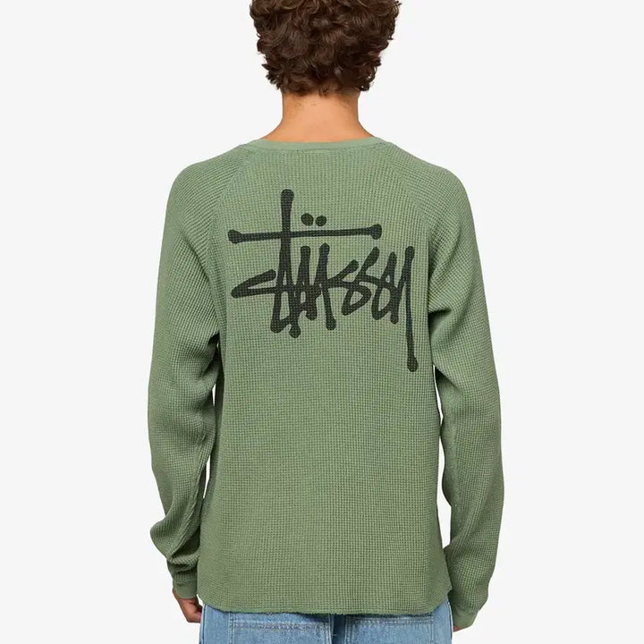 [BUNJANG] Stussy Basic Thermal Sage Long Sleeve (L) / 스투시 베이직 써멀 세이지 (L)