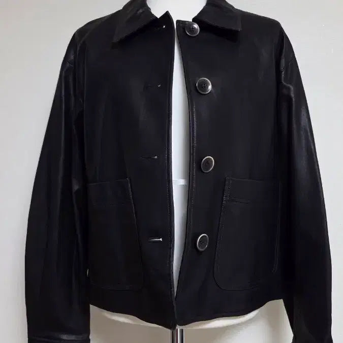 [BUNJANG] Roem Leather Jacket 85 / 로엠 가죽 자켓 숏 자켓 85-95-160