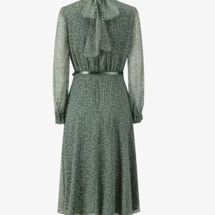 [BUNJANG] Moje Espoir Chiffon Ribbon Belted Midi Dress / 새상품) 모조에스핀 원피스 55