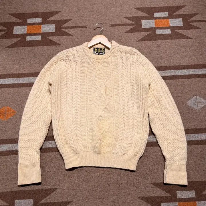 [BUNJANG] Barbour Fisherman Pure Wool Knit Sweater / 타임세일)Barbour 바버 퓨어울 피셔맨 니트 L