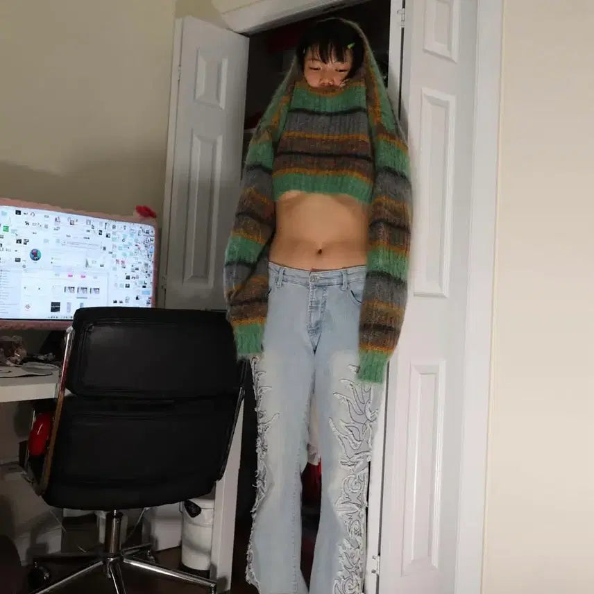 [BUNJANG] Perverze Crop Knit / perverze 크롭 니트