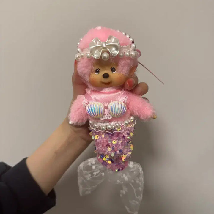 [BUNJANG] Monchhichi Plush / (새상품)핑크 몬치치 (털 촉감 색감이 달라요) 단종