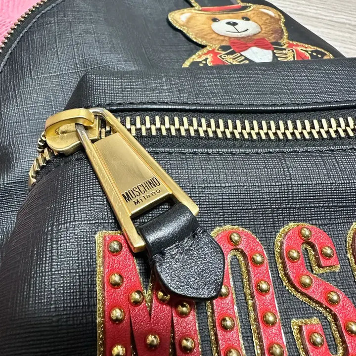 [BUNJANG] Moschino Teddy Bear Mini Backpack Black / 모스키노 정품 테디베어 미니 백팩 블랙