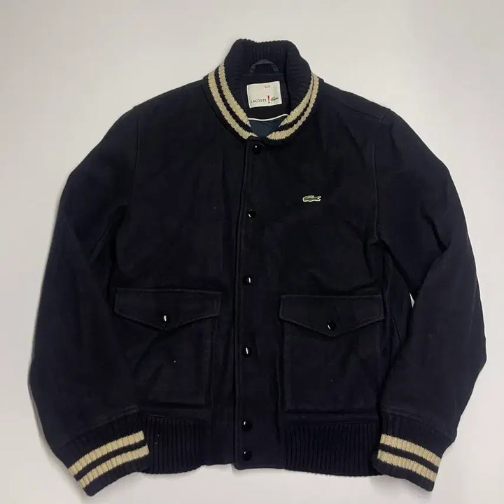 [BUNJANG] Lacoste Black Stadium Jacket (Size 52/5) / 라코스테 블랙 스타디움 자켓 52/5 M