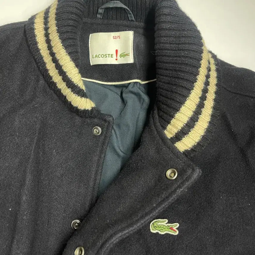 [BUNJANG] Lacoste Black Stadium Jacket (Size 52/5) / 라코스테 블랙 스타디움 자켓 52/5 M