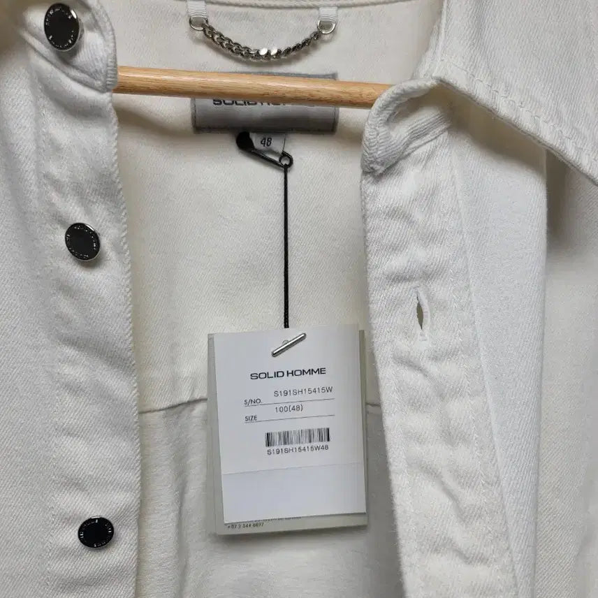 [BUNJANG] Solid Homme Denim Shirt Jacket (Ivory) 48 Size / 솔리드옴므 데님 셔츠 자켓 48사이즈 새상품
