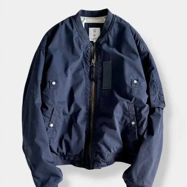 [BUNJANG] Engineered Garments MA-1 Nocaster Navy Jacket (Size 4) / 엔벨로프 ma-1 노케스터 네이비 (4)