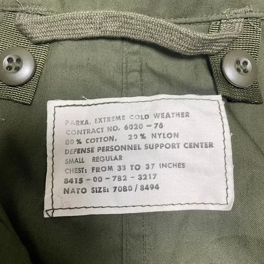 [BUNJANG] M65 OG Fish Tail Parka S / 미사용 데드스탁 새상품 m65피쉬테일 og s 스몰 개파카 세트