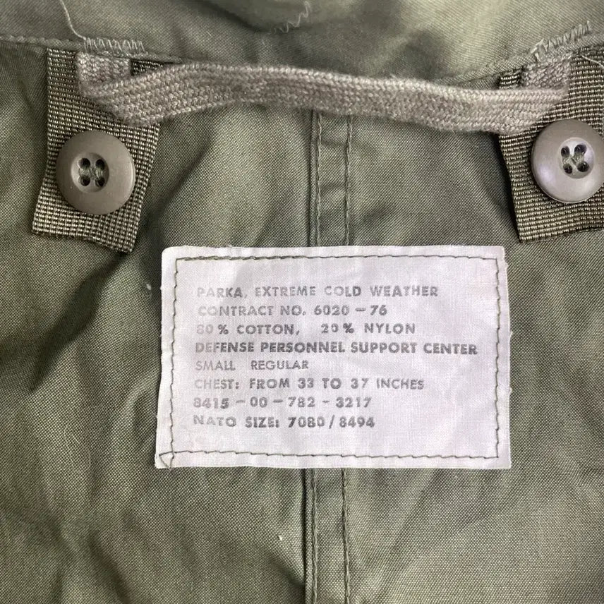 [BUNJANG] M65 OG Fish Tail Parka S / 미사용 데드스탁 새상품 m65피쉬테일 og s 스몰 개파카 세트