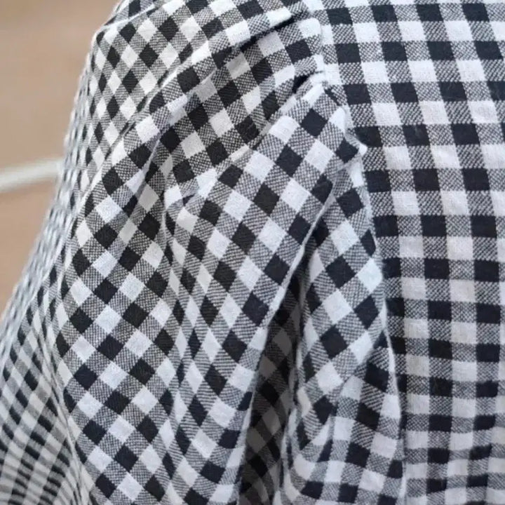 [SOLD OUT] (새상품) 깅엄체크 여성 코튼 블라우스