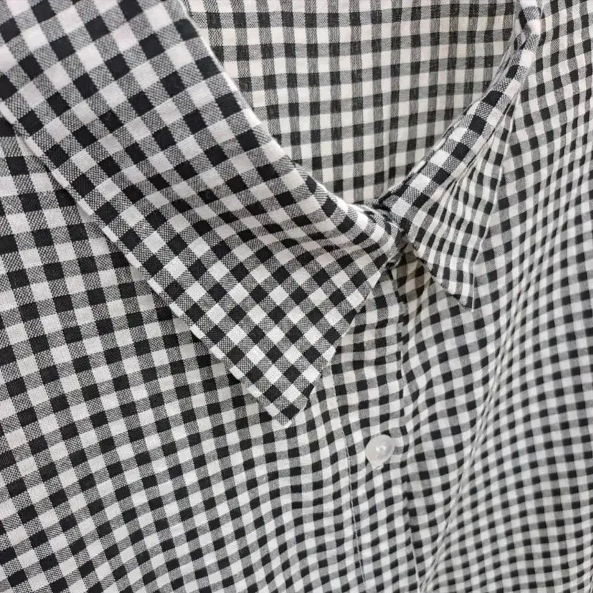 [SOLD OUT] (새상품) 깅엄체크 여성 코튼 블라우스