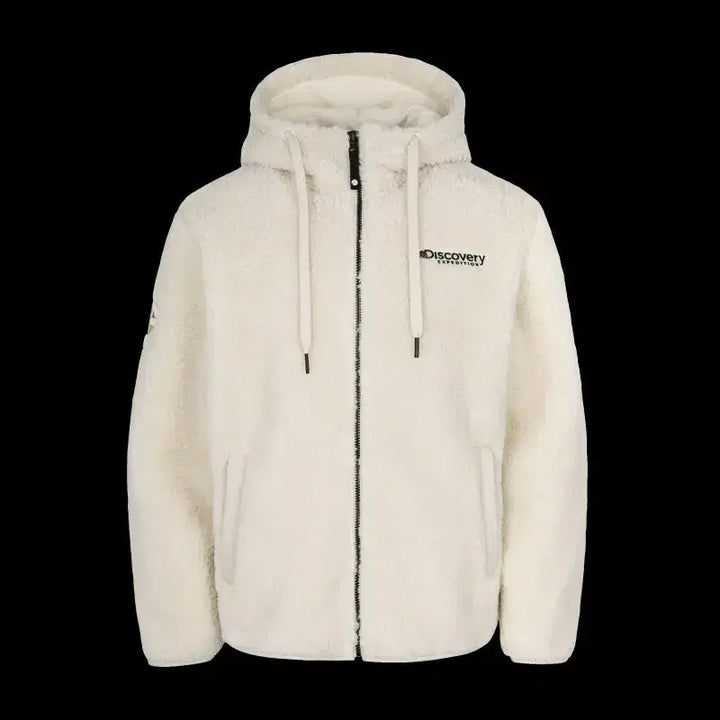 [BUNJANG] Discovery Ivory Fleece Jacket / 디스커버리 아이보리 뽀글이 후리스