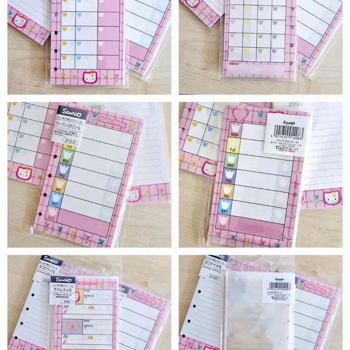 [BUNJANG] Tulip Kitty Diary 12-Piece Set / 튤립 키티 다이어리 속지 12종세트, 키티다이어리속지, 키티 인덱스속지