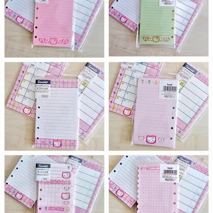 [BUNJANG] Tulip Kitty Diary 12-Piece Set / 튤립 키티 다이어리 속지 12종세트, 키티다이어리속지, 키티 인덱스속지