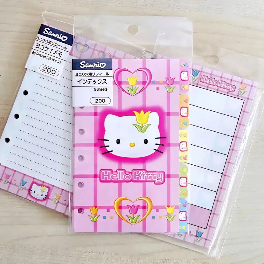 [BUNJANG] Tulip Kitty Diary 12-Piece Set / 튤립 키티 다이어리 속지 12종세트, 키티다이어리속지, 키티 인덱스속지