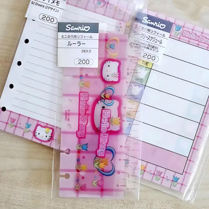 [BUNJANG] Tulip Kitty Diary 12-Piece Set / 튤립 키티 다이어리 속지 12종세트, 키티다이어리속지, 키티 인덱스속지