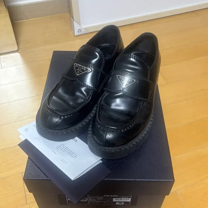[BUNJANG] Prada Men's Loafers Black 5.5 (250mm) / 프라다 남성 로퍼 블랙 5.5 (250mm)
