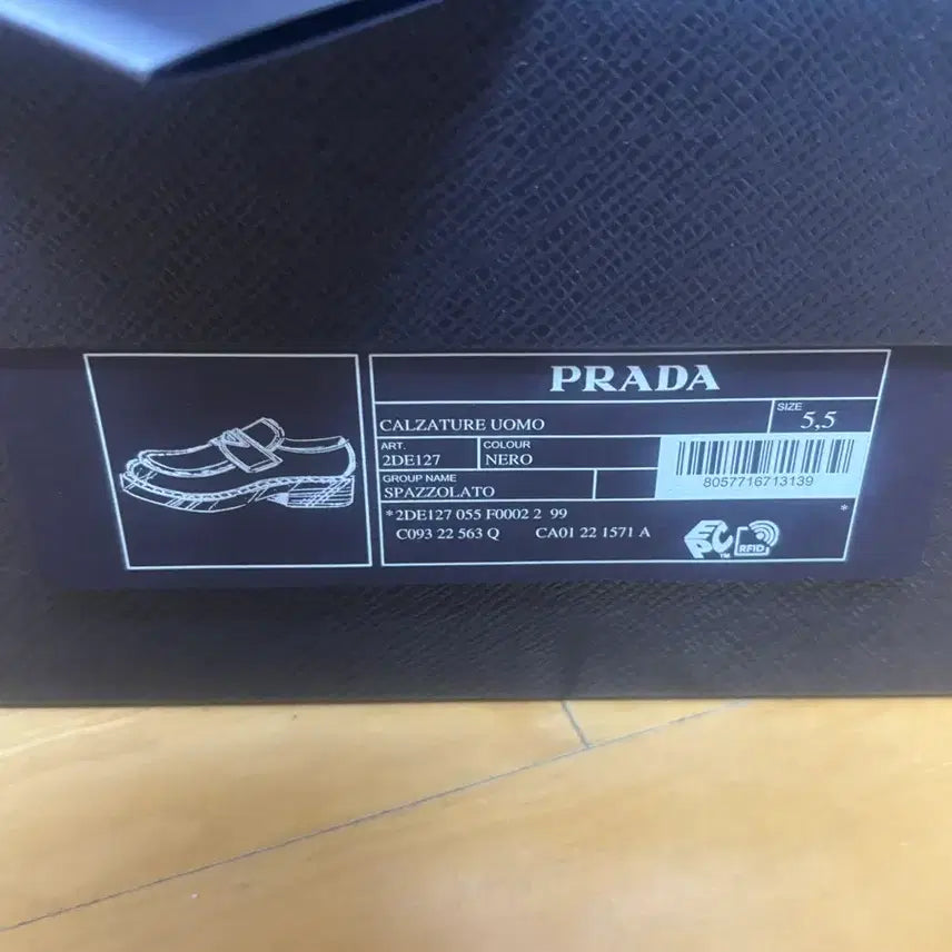 [BUNJANG] Prada Men's Loafers Black 5.5 (250mm) / 프라다 남성 로퍼 블랙 5.5 (250mm)