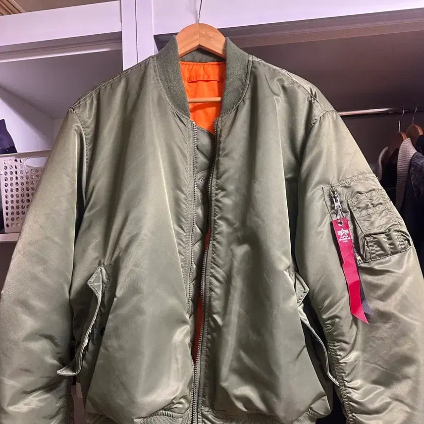 [BUNJANG] MA-1 Regular Sage Green Jacket / (XL) 알파인더스트리 ma-1 레귤러 세이지그린