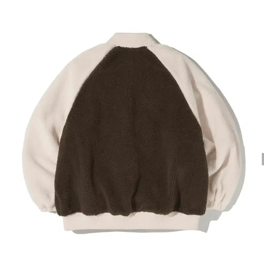 [BUNJANG] Urban Type Padded Fleece Varsity Jacket Brown (M) / (택있음) 어반디타입 패디드 플리스 바시티 자켓 브라운 컬러