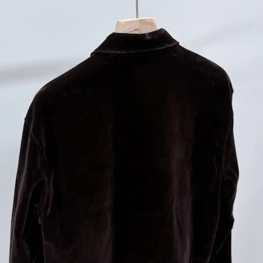 [BUNJANG] Prada Velvet Denim Blouson Jacket / [S+급/S] 프라다 벨벳 데님 블루종 자켓 브라운