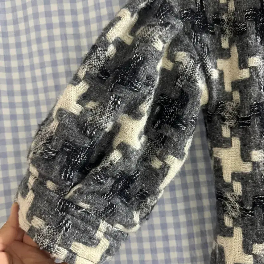 [BUNJANG] OZOC Houndstooth Check Jacket (Size 55) / OZOC 하운드투스 체크 자켓 55