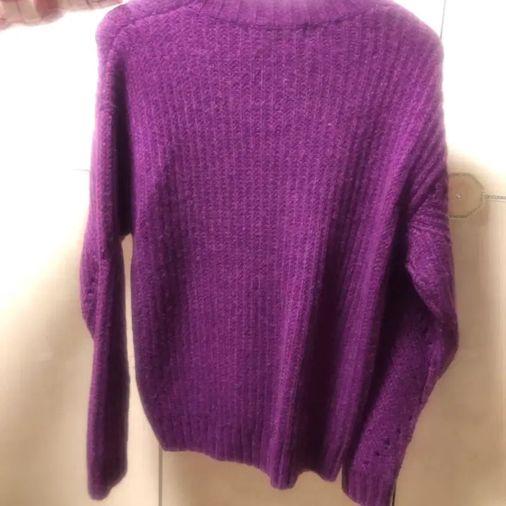 [BUNJANG] NAIN Purple Pattern Knit L / NAIN 보라색 패턴 니트 L