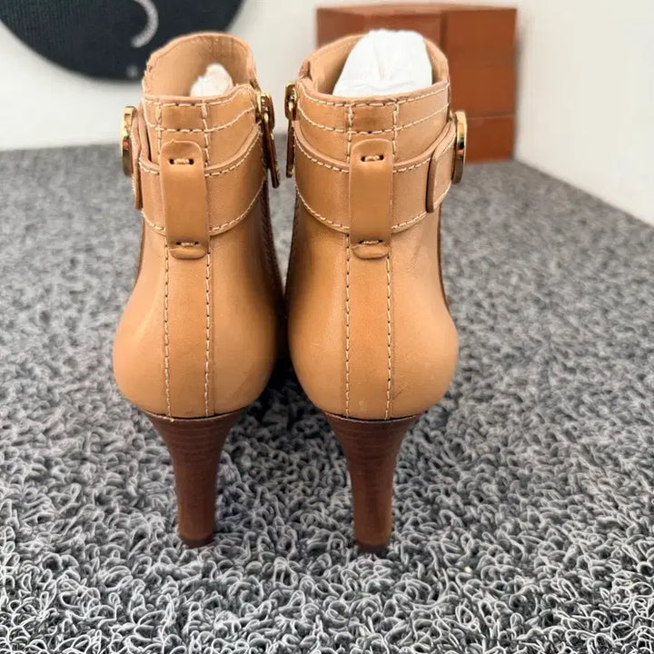 [BUNJANG] Tory Burch Leather Ankle Boots / 토리버치 브라운 레더 앵클 부츠