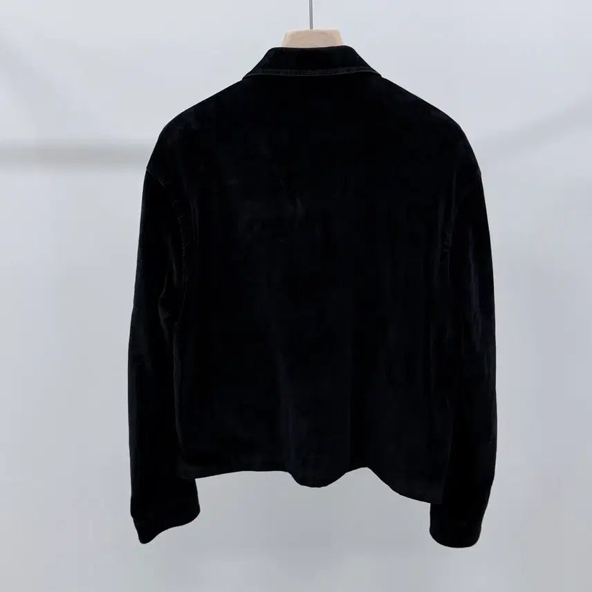 [BUNJANG] Prada Velvet Denim Blouson Jacket / [S+급/L] 프라다 벨벳 데님 블루종 자켓 블랙