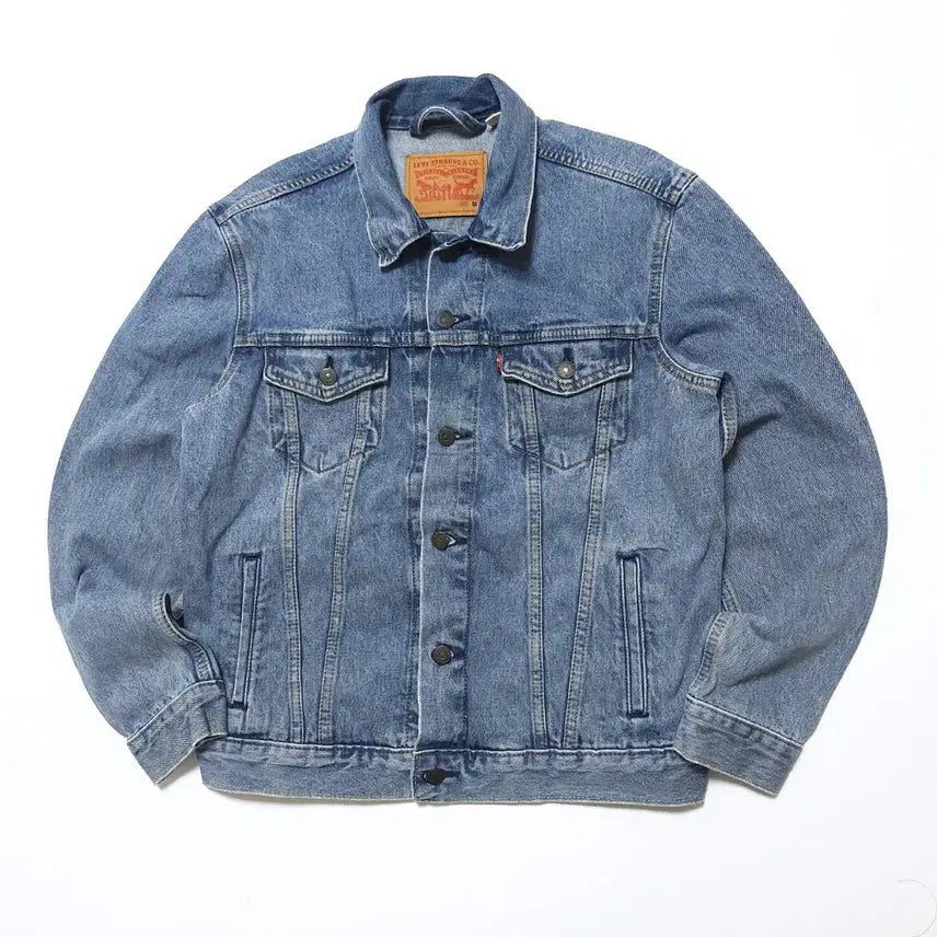 [BUNJANG] Levis Washed Light Blue Denim Trucker Jacket / 리바이스 Levis 워싱 연청 데님 트러커 자켓