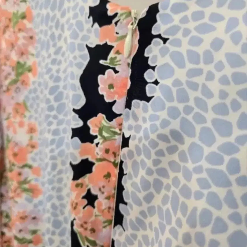 [BUNJANG] Floral Chiffon Long Dress / 플라워 쉬폰 롱 원피스44반55반