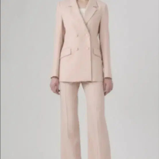 [BUNJANG] Line Edition Pink Suit Set (Jacket + Slacks) / 라인어디션 정장셋업 자켓+슬랙스