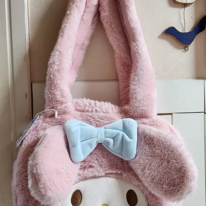 [BUNJANG] Sanrio My Melody Angora Pastel Set / 산리오 마이멜로디 가방/슬리퍼/귀마개 세트