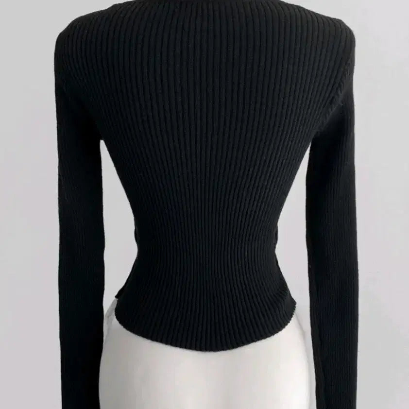 [BUNJANG] Black Ribbon Cardigan (Free Size) / 블랙 리본 가디건(프리 사이즈)