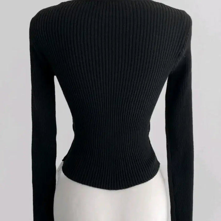 [BUNJANG] Black Ribbon Cardigan (Free Size) / 블랙 리본 가디건(프리 사이즈)