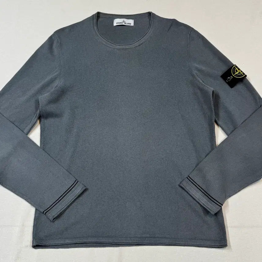 [BUNJANG] Stone Island Gray Knit / L) 스톤아일랜드 와펜 그레이 니트