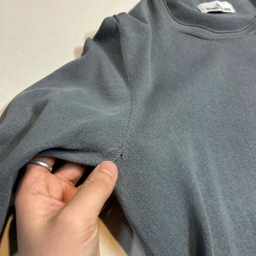 [BUNJANG] Stone Island Gray Knit / L) 스톤아일랜드 와펜 그레이 니트