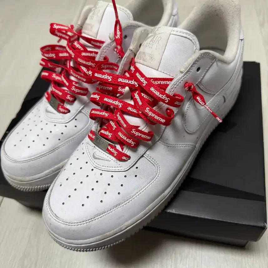 [BUNJANG] Nike Supreme Force White Sneakers / [275] 나이키 슈프림 포스 화이트/흰색