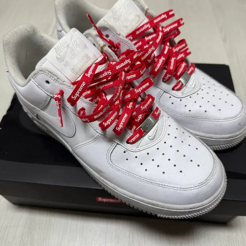 [BUNJANG] Nike Supreme Force White Sneakers / [275] 나이키 슈프림 포스 화이트/흰색