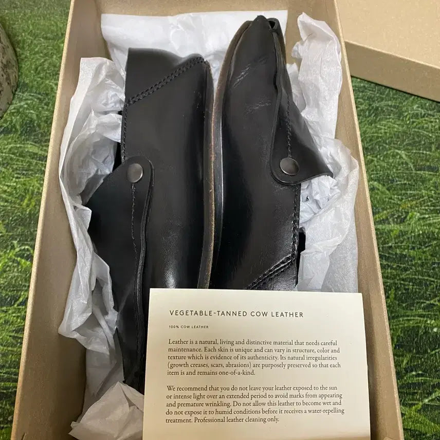 [BUNJANG] LEMAIRE Leather Mule 265 / LEMAIRE 르메르 블랙 레더 뮬 265 베지터블 소가죽